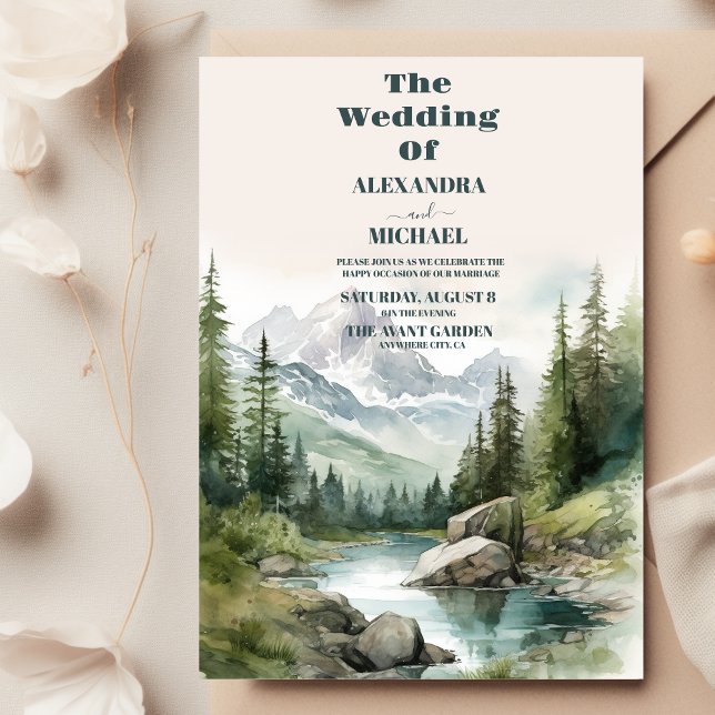 Mountain Wedding Party Invitation (Creator Uploaded)