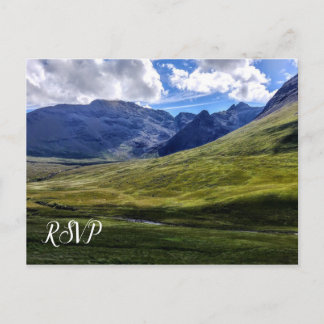 Mountain wedding RSVP Invitation Postcard