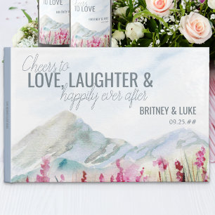 Mountain Wedding Watercolor Landscape Guest Book
