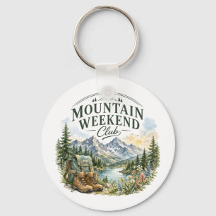 Mountain Weekend Club Hiking Adventure Wilderness Key Ring