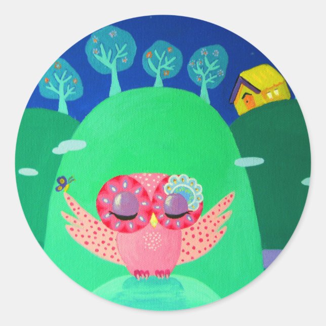 Mountain Whispers Classic Round Sticker (Front)