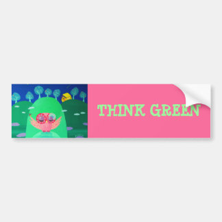 Mountain Whispers - Think Green Bumper Sticker