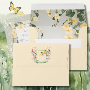 Mountain Wildflower Garden Wedding RSVP Envelope