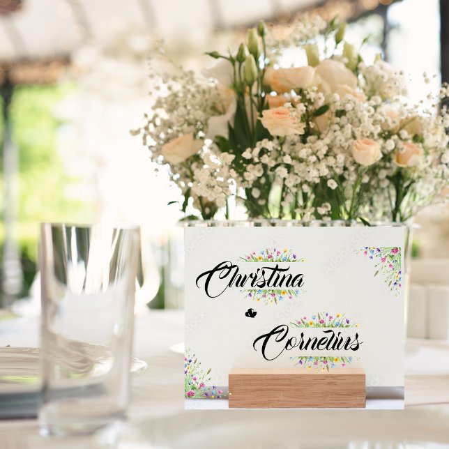Mountain | Wildflower Wedding Place Card (Creator Uploaded)