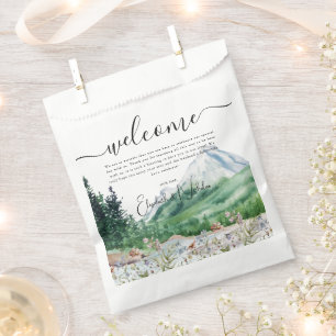 Mountain Wildflower   Wedding Welcome Favour Bag