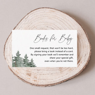 Mountain Winter Baby Shower Books for Baby Cards