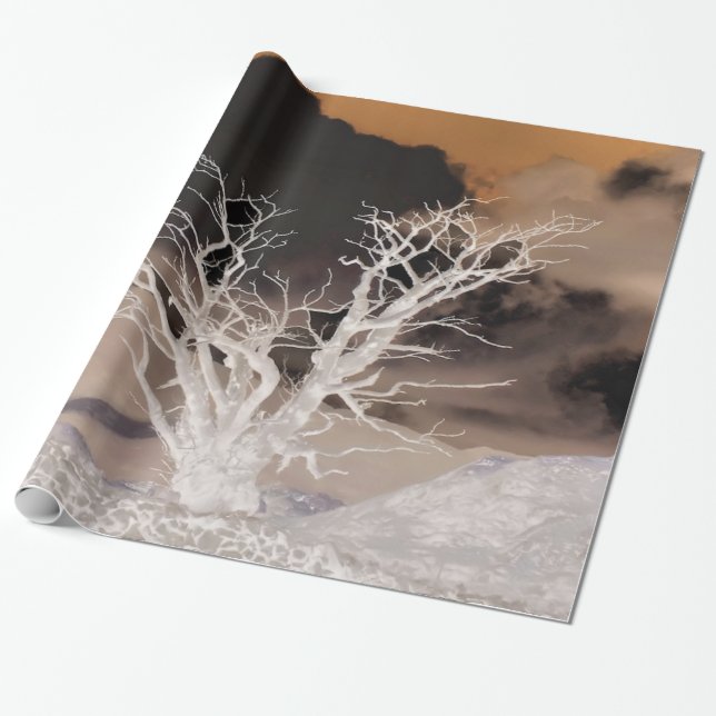 MOUNTAIN WINTER WRAPPING PAPER (Unrolled)