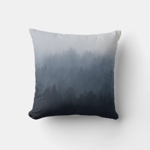 MOUNTAIN WITH FOREST IN THE FOG CUSHION