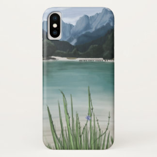 Mountain with lake design iPhone x case