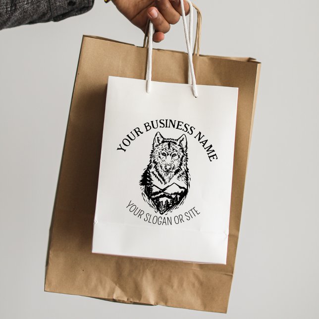 Mountain Wolf, Custom Business, Large Rubber Stamp (Creator Uploaded)