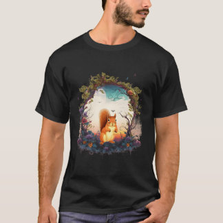 Mountain Woodland Animals Squirrel Nature T-Shirt
