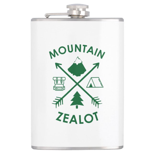 Mountain Zealot Hip Flask (Front)