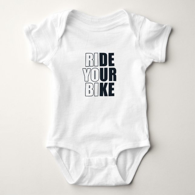 Mountainbike adventure baby bodysuit (Front)