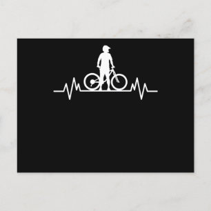 Mountainbike Heartbeat Mountain Bike Cycling Gift Postcard