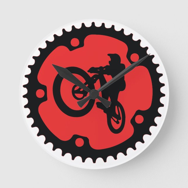 Mountainbike Jump Round Clock (Front)