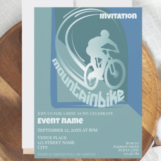 Mountainbike MTB event celebration Invitation (Creator Uploaded)