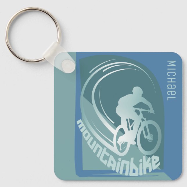 Mountainbike mtb Mountainbiker accessory gift  Key Ring (Front)