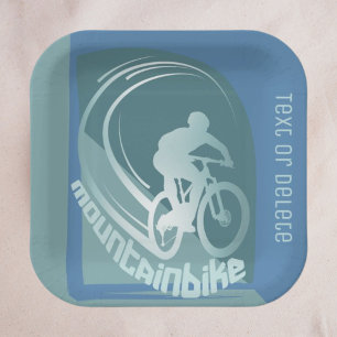 Mountainbike mtb Mountainbiker event party Paper Plate