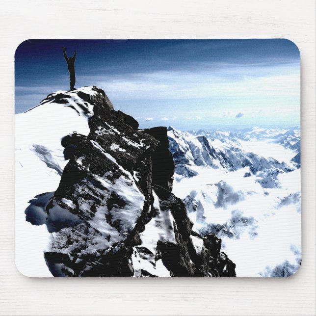 Mountaineer Achievement Snow Winter Mouse Pad (Front)
