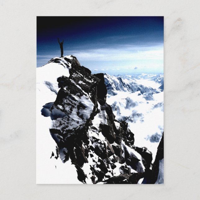Mountaineer Achievement Snow Winter Postcard (Front)