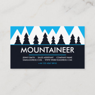 Mountaineer, Hiking and Climbing, Adventure Busine Business Card