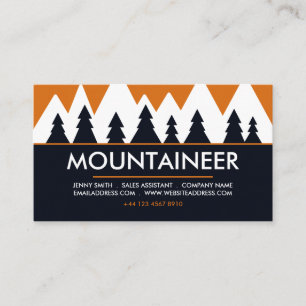 Mountaineer, Hiking and Climbing, Adventure Business Card