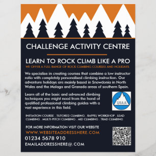Mountaineer, Hiking and Climbing, Adventure Flyer
