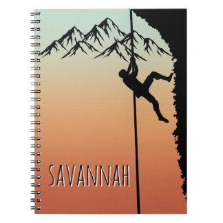 Mountaineer Journal Rock Climbing Custom Notebook 