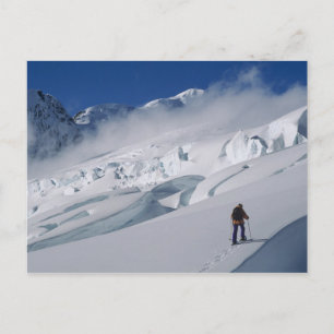 Mountaineer on the Tasman Glacier in Mount Postcard