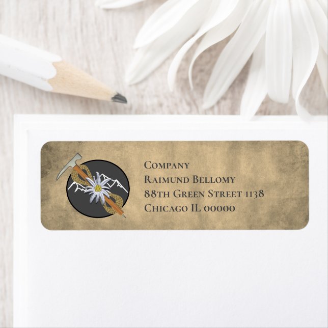 Mountaineer  return address label (Insitu)