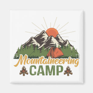 Mountaineering camp magnet