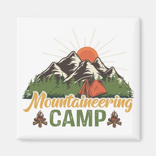Mountaineering camp magnet (Front)