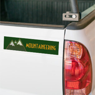 mountaineering, mountain style bumper sticker