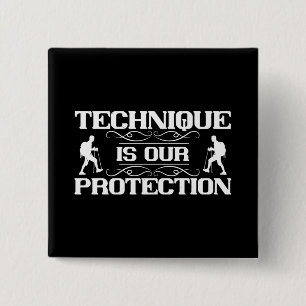 Mountaineering -Technique Is Protection 15 Cm Square Badge