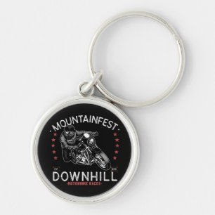 Mountainfest Downhill Motorbike Race Graphic Motor Key Ring
