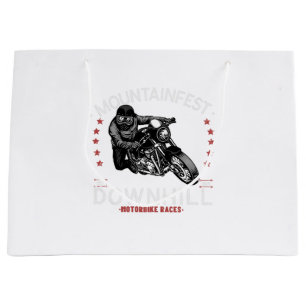 Mountainfest Downhill Motorbike Race Graphic Motor Large Gift Bag