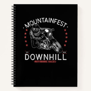 Mountainfest Downhill Motorbike Race Graphic Motor Notebook