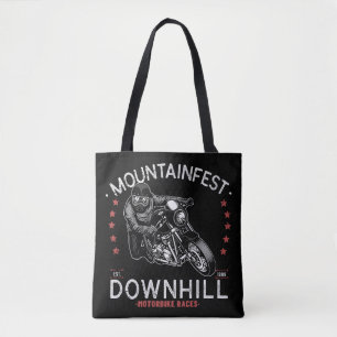 Mountainfest Downhill Motorbike Race Graphic Motor Tote Bag