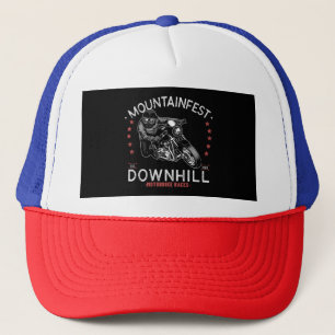 Mountainfest Downhill Motorbike Race Graphic Motor Trucker Hat