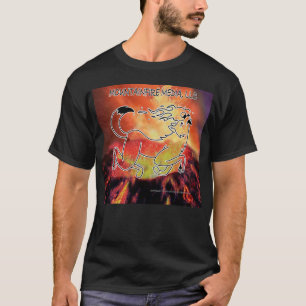 MountainFire Coyote Leaping Over the Volcano T-Shirt