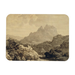 Mountainous Landscape, c.1780 (grey and brown wash Magnet