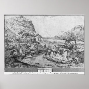 Mountainous landscape poster