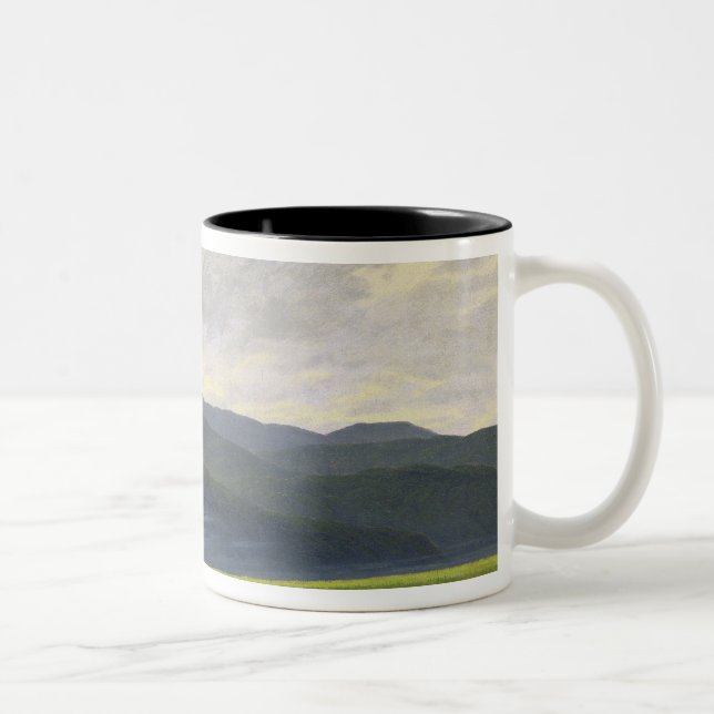 Mountainous landscape Two-Tone coffee mug (Right)