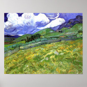 Mountainous Landscape, Van Gogh Fine Art Poster