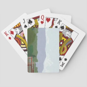mountainous view playing cards