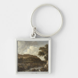 Mountainous Wooded Landscape with a Torrent Key Ring