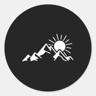 Mountains1 classic round sticker
