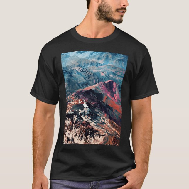 Mountains 2 Baseball  Sleeve T-Shirt (Front)