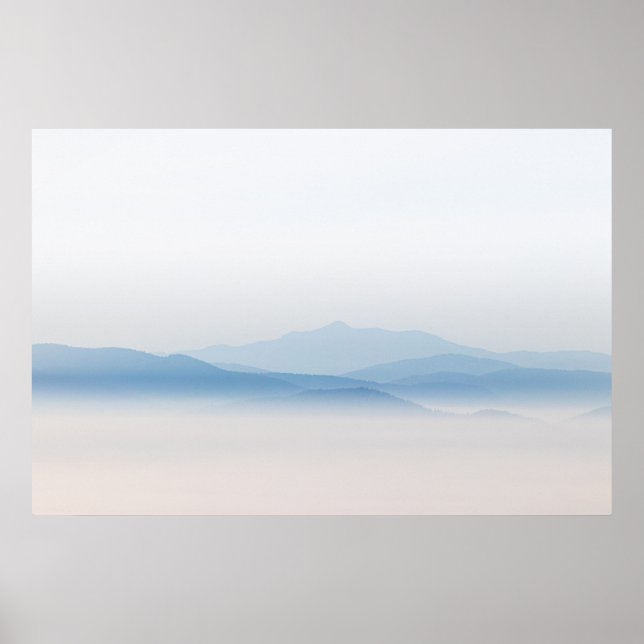 Mountains above clouds poster (Front)