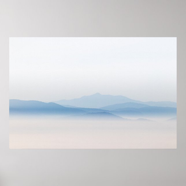 Mountains above clouds poster (Front)